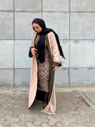 BUY ZIKRA REVERSIBLE ABAYA | OLIVE + BEIGE - Modest Essentials